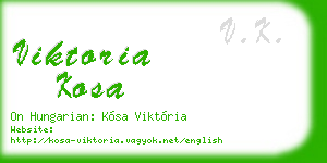 viktoria kosa business card